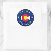 Denver Colorado Rechthoekige Sticker (Tas)