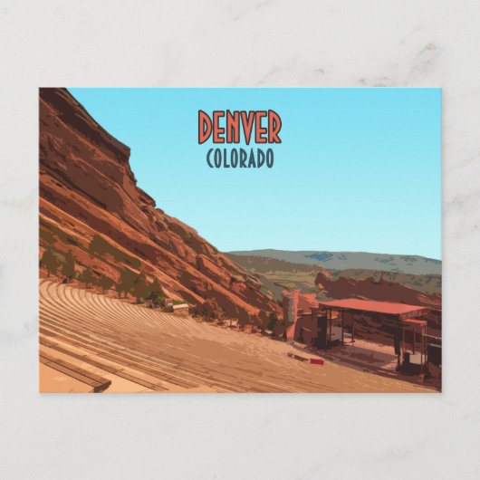 Denver Colorado Red Rocks  Briefkaart (Voorkant)