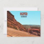 Denver Colorado Red Rocks  platte Kaart (Voorkant)