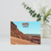 Denver Colorado Red Rocks platte Kaart (Staand voorkant)