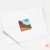Denver Colorado Red Rocks Vierkante Sticker (Envelop)