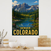 Denver Colorado Reis Cadeau Poster (Keuken)