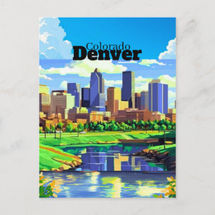 Denver Colorado Reis Poster Kunst, Colorado Reis Briefkaart