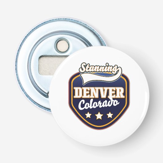 Denver Colorado reislogo Button Flesopener (Voorkant)