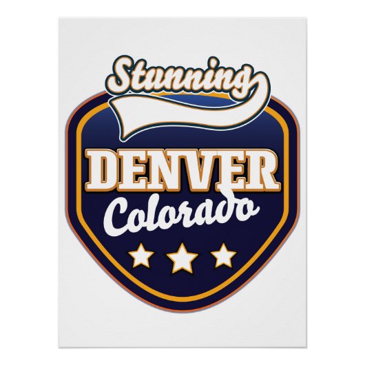 Denver Colorado reislogo Perfect Poster (Voorkant)