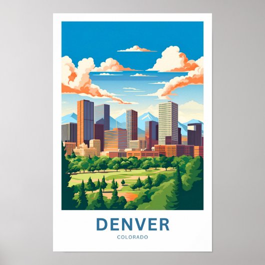 Denver Colorado Reisprint Poster (Voorkant)