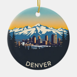 Denver Colorado Reizen Keramisch Ornament
