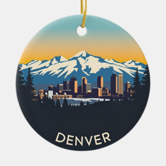  Denver Colorado Reizen Keramisch Ornament (Voorkant)