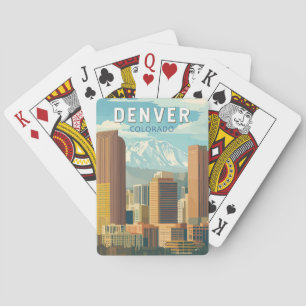 Denver Colorado Reizen Kunst Vintage Pokerkaarten