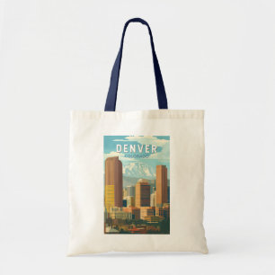 Denver Colorado Reizen Kunst Vintage Tote Bag