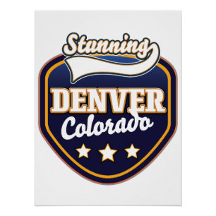 Denver Colorado reizen logo Perfect Poster