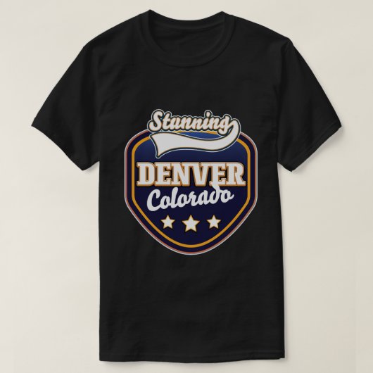 Denver Colorado reizen logo T-shirt (Design voorkant)