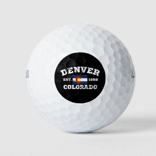 Denver Colorado Retro Golfballen (Voorkant)