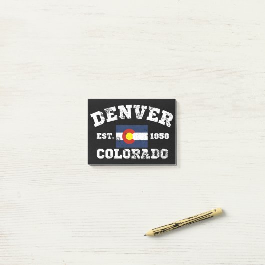 Denver Colorado Retro Post-it® Notes (Op bureau)