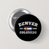 Denver Colorado Retro Ronde Button 5,7 Cm (Voorkant /achterkant)