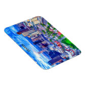 Denver Colorado  Retro Travel Waterverf Magneet (Rechterzijde)