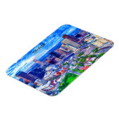 Denver Colorado  Retro Travel Waterverf Magneet (Linkerzijde)