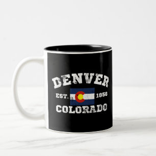 Denver Colorado Retro  Tweekleurige Koffiemok