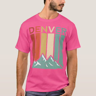 Denver Colorado Rocky Mountain Retro  Hikin T-shirt
