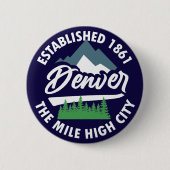 Denver, Colorado Ronde Button 5,7 Cm (Voorkant)