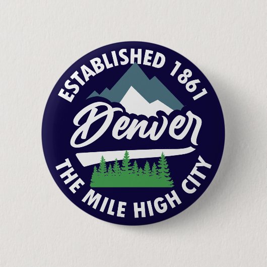 Denver, Colorado Ronde Button 5,7 Cm (Voorkant)