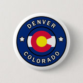 Denver Colorado Ronde Button 5,7 Cm (Voorkant)