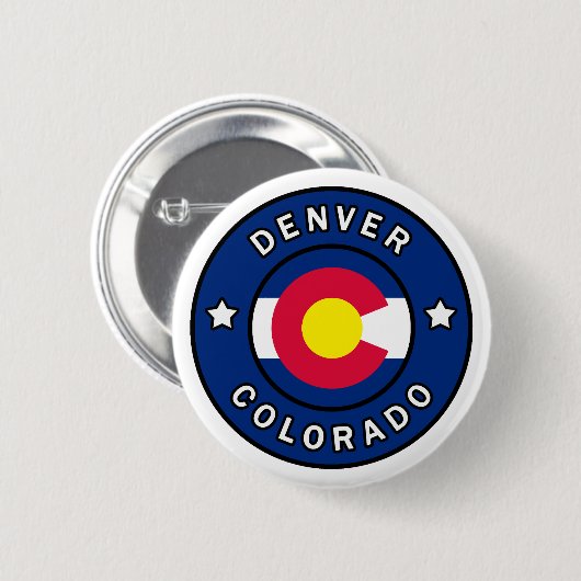 Denver Colorado Ronde Button 5,7 Cm (Voorkant /achterkant)