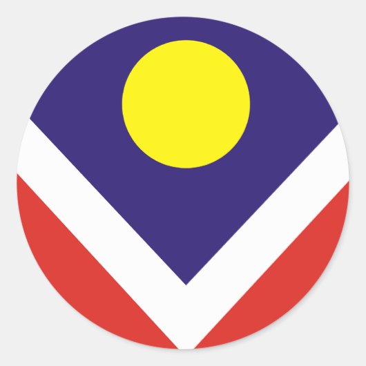 Denver, Colorado Ronde Sticker (Voorkant)