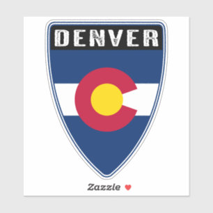 Denver Colorado Shield Sticker
