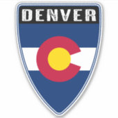 Denver Colorado Shield Sticker (Voorkant)