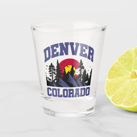 Denver, Colorado Shot Glas (Voorkant)