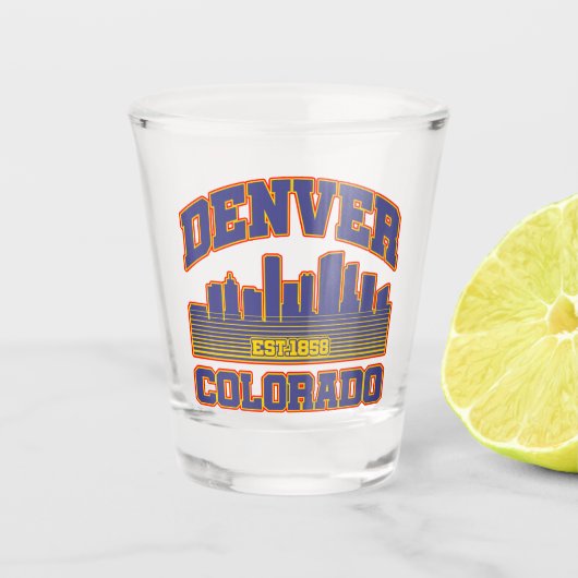 Denver, Colorado Shot Glas (Voorkant)