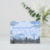 Denver Colorado skyline begroet artistiek briefkaa Briefkaart (Staand voorkant)