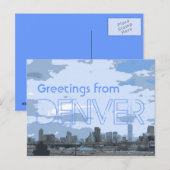 Denver Colorado skyline begroet artistiek briefkaa Briefkaart (Voorkant / Achterkant)