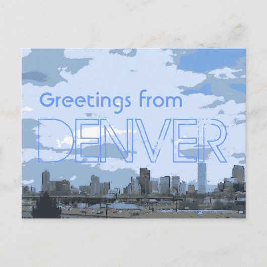 Denver Colorado skyline begroet artistiek briefkaa Briefkaart (Voorkant)