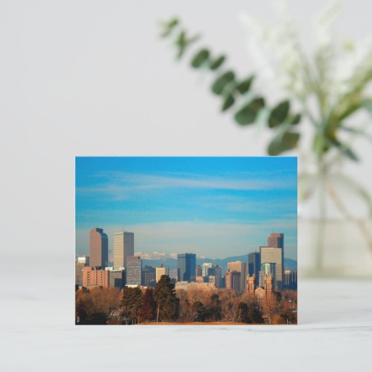 Denver Colorado Skyline Briefkaart (Staand voorkant)