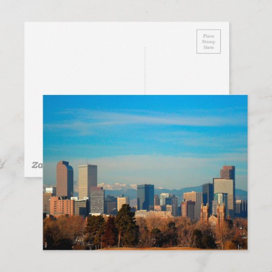 Denver Colorado Skyline Briefkaart (Voorkant / Achterkant)