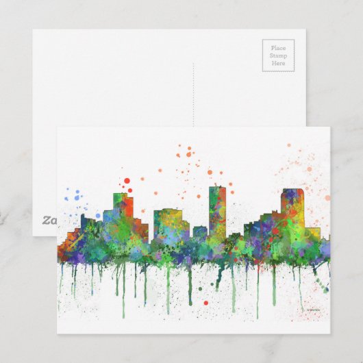 DENVER, COLORADO SKYLINE BRIEFKAART (Voorkant / Achterkant)