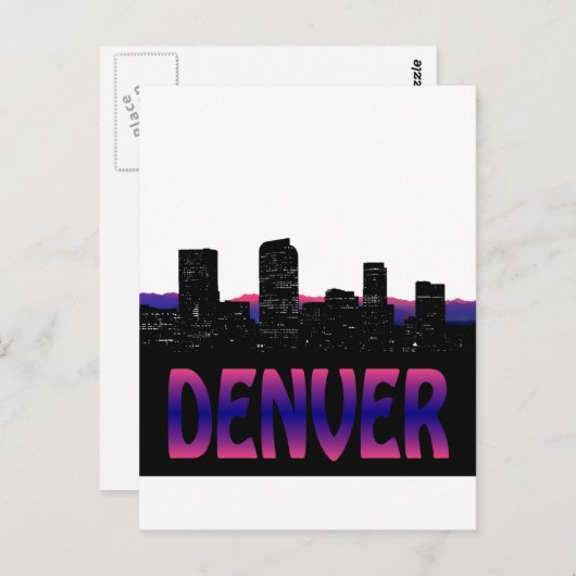 Denver Colorado Skyline Briefkaart (Voorkant / Achterkant)