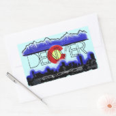 Denver Colorado skyline decoratieve stickers (Envelop)