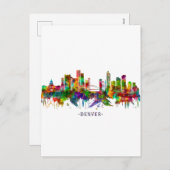 Denver Colorado Skyline Feestdagenkaart (Voorkant / Achterkant)