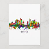 Denver Colorado Skyline Feestdagenkaart (Voorkant)