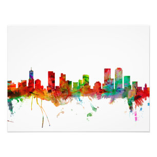 Denver Colorado Skyline Foto Afdruk