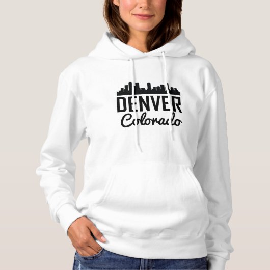Denver Colorado Skyline Hoodie (Voorkant)