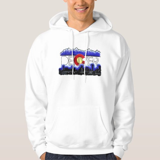 Denver Colorado skyline Hoodie (Voorkant)