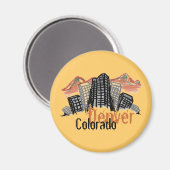 Denver Colorado skyline magnet (Voorkant / Achterkant)