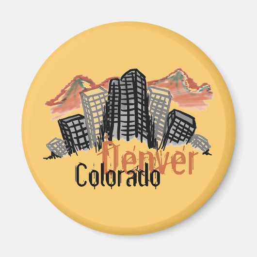Denver Colorado skyline magnet (Voorkant)