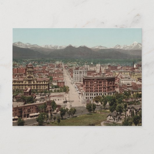  Denver Colorado Skyline Panoramische Foto Briefkaart (Voorkant)