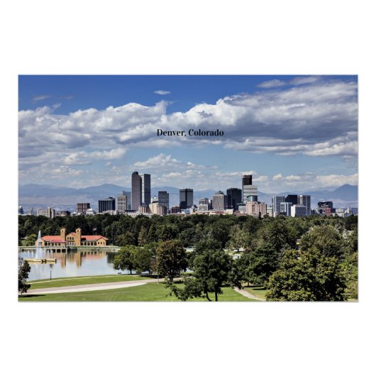 Denver, Colorado Skyline Perfect Poster (Voorkant)