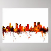 Denver Colorado Skyline Poster (Voorkant)